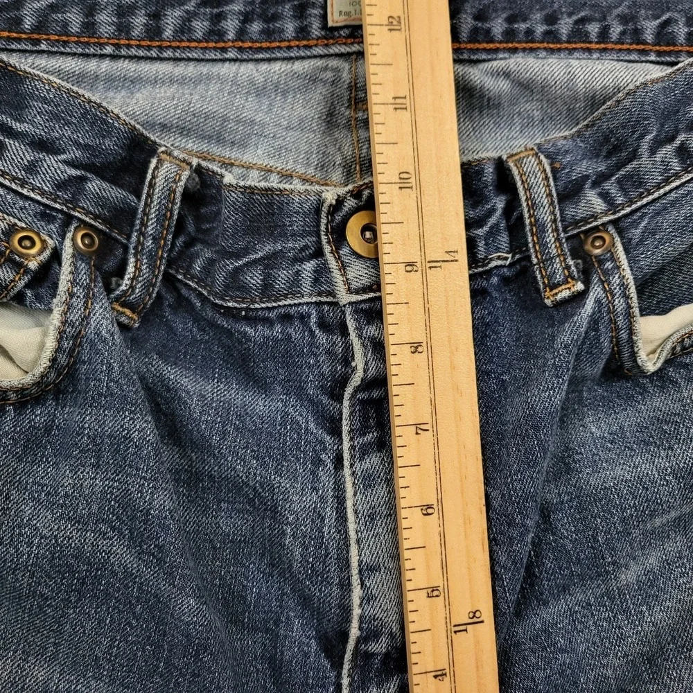 J. Crew Mens‎ 33W 32L Vintage Slim Jeans Distressed Blue Cotton